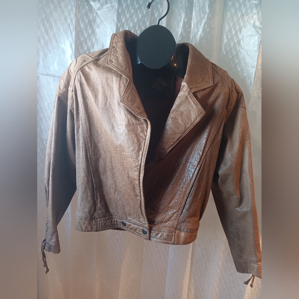 Adventure Bound Brown Leather Women's Jacket Size S